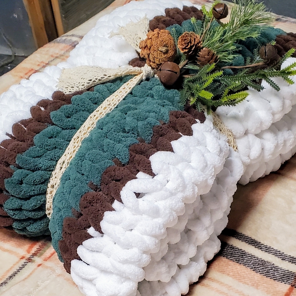Chunky knit blanket